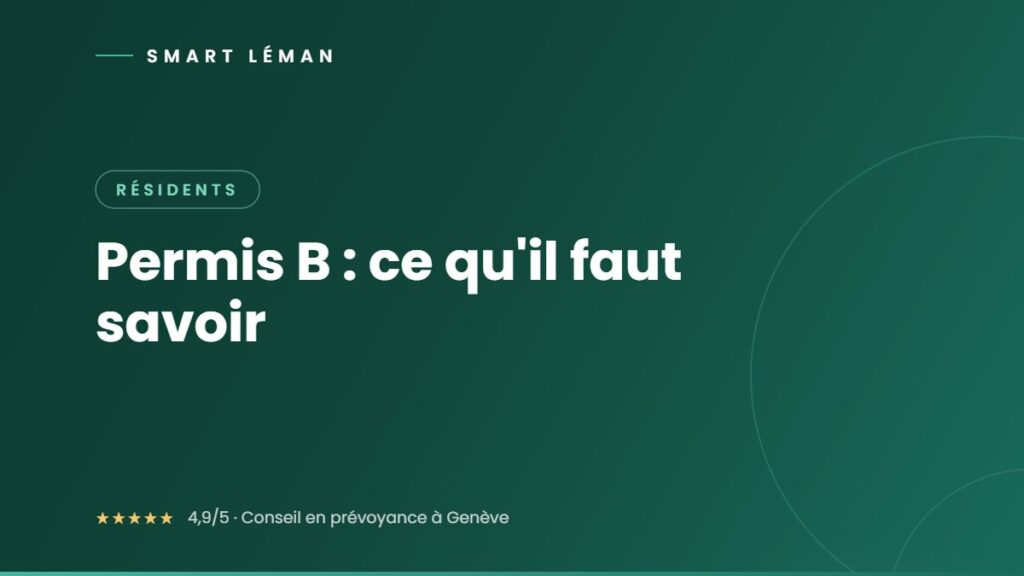 Permis B : ce qu'il faut savoir